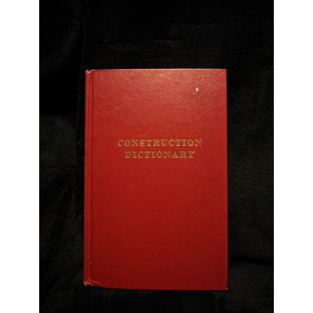 Vintage 1978 Construction Dictionary Greater Phoenix Red Hardcover